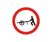 Accesul interzis vehiculelor impinse sau trase cu mana
