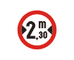 Accesul interzis vehiculelor cu latimea mai mare de X m