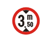 Accesul interzis vehiculelor cu inaltimea mai mare de X m