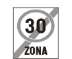 Sfarsitul zonei cu vitiza limitata la 30 km/h