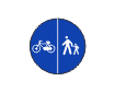 Delimitarea pistelor pentru pietoni si biciclete