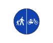 Delimitarea pistelor pentru pietoni si biciclete