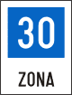 Zona cu viteza recomandata 30 km/h