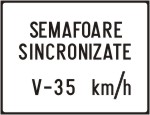 Viteaza recomandata pe un sector de drum cu semafoare sincronizate